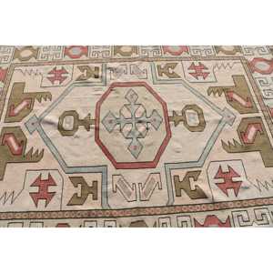 Vintage Turkish Rug 5.2x7.8 ft (160x237 cm), Red <b>Brown</b> Patchwork Rug - Product Image 5