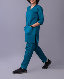 Uniformes de Enfermería para Hospital, Traje de Trabajo Elástico de Verano, Mono de Spandex, Traje de Trabajo Personalizado Unisex - Product Image 3