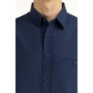 Camisas Casuales de Hombre en Tela Popelina 100% Algodón, Estilo Business con Doble Botonadura, Antiarrugas, Corte Regular - ODM MN-CS-WS25-273 - Product Image 1