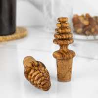 Tapón de Corcho para Botella Personalizado, Portátil e Impermeable, Hecho a Mano con Madera de Olivo, Estilo Rústico Mediterráneo, Recuerdos de Boda