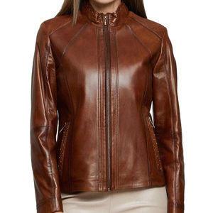 แจ็กเก็ตฤดูหนาวแขนยาวหนังแท้ระบายอากาศได้ดี - Product Image 1