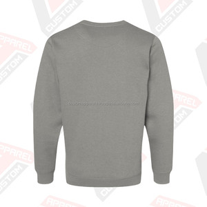 เสื้อสเวตเตอร์ปักลายขนแกะผ้าฝ้ายแบบเรียบง่ายเสื้อสวมหัวเสื้อสวมหัวแนวสตรีทแวร์ผ้าคอตตอน100% สีเบจทรายสีเบจ - Product Image 6