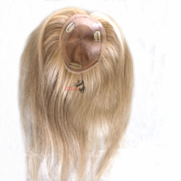 Perruque de cheveux vietnamiens blonds ondulés naturels de haute qualité, 100% cheveux humains Remy vierges, base en soie à double trame, avec clips