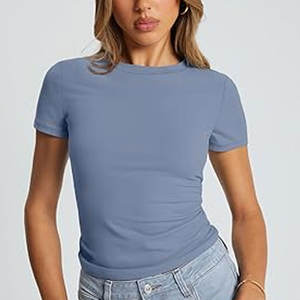 T-shirts à manches courtes pour femmes hauts d'entraînement Fitness t-shirts hauts d'entraînement pour femmes chemises de sport à manches courtes été - Product Image 1