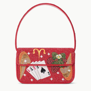 Sac à main bandoulière brodé à la main avec des perles de graines, avec une sangle réglable, avec un magnifique sac - Product Image 1