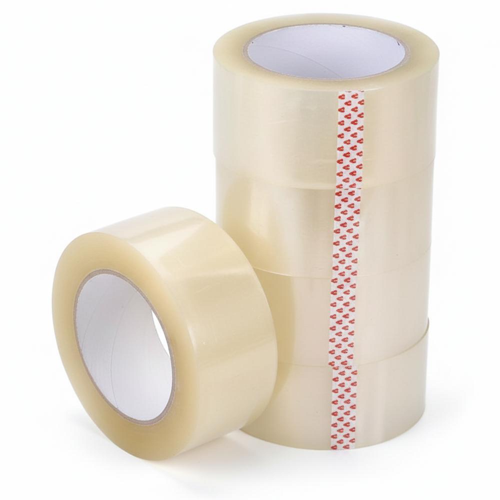 48mm Factory Transparent BOPP Single Sided Self-Adhesive Carton Box Sealing Tape Waterproof Pressure Sensitive Acrylic Adhesive