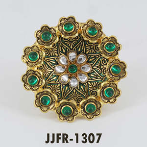 Anillo de dedo de aleación de diseñador para mujer, joyería de declaración ajustable, boda, fiesta nupcial, moda étnica informal tradicional - Product Image 3