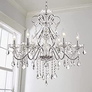 Đèn Chùm Treo Đám Cưới Đèn Trần Chụp Đèn Treo Đính Cườm Có Khung Màu Bạc Cho Phòng Ngủ Tiệc Cưới - Product Image 6