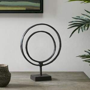 Escultura de metal decorativa de mesa duradera con estructura fluida que ofrece buscar escritorios de oficina de lujo - Product Image 1