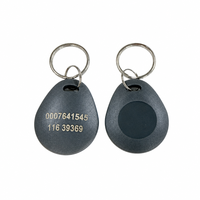 Porte-clés RFID ABS avec numéro laser, 13,56 MHz, Classic 1K 4K ISO14443A, contrôle d'accès, porte-clés RFID IC