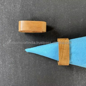 Anneau de serviette en bois de qualité supérieure, best-seller, fait à la main, qualité d'exportation, décoration de table à manger pour la maison et la cuisine - Product Image 2