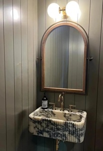 Bán buôn thiết kế hiện đại calacatta Viola đá cẩm thạch bồn rửa tay tùy chỉnh lưu vực cho phòng tắm Vanity độc đáo đá tự nhiên chìm - Product Image 6