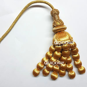 Borlas de Cuentas Doradas Hechas a Mano, Cordón de Borla con Perlas para Vestimentas de Iglesia, Rochet - Product Image 1