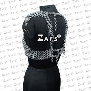 Handmade Medieval Chainmail Armour Aluminum Butted <b>Ring</b> Top Cosplay <b>Costume</b> for Renaissance Fair Bulk Wholesale Available - Product Image 5