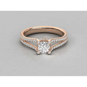 Bague solitaire en or 9 carats avec diamant brillant cultivé en laboratoire - Product Image 5