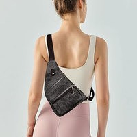Tas Selempang Pria Desain Khusus Berkualitas Tinggi Gaya Fashion Logo Pabrik Laris Manis Penutup Ritsleting Lapisan Poliester