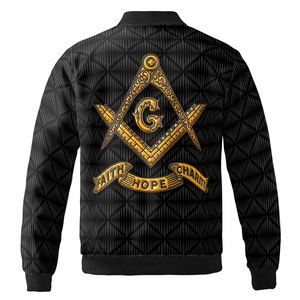 Chaqueta de bombardero de Masonería Master Mason personalizada, chaqueta de 2025 sublimada de manga larga hecha a medida de alta calidad, - Product Image 6