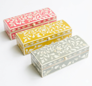 Handmade Luxury Best Ring <b>Box</b> Latest Design Bone Inlay Jewelry <b>Gift</b> <b>Box</b> Reusable Ring <b>Earrings</b> Storage Custom Logo Customized - Product Image 1