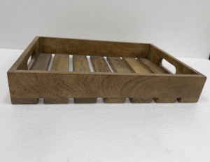 Plateau de service rectangulaire en bois de qualité supérieure Table à manger organisée pour la maison Cuisine Restaurant Bureau Utilisation - Product Image 2