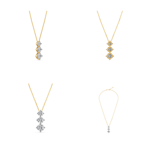 Collier en or jaune 18 carats de haute qualité avec 3.19cts VS clarté EF couleur laboratoire cultivé diamant chaînes fines pour les femmes cadeau de mariage - Product Image 2