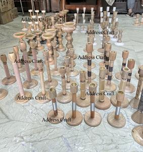 Wedding Decoration <b>Set</b> of 2 <b>Candle</b> Holder Wholesale Custom Handmade Wood Resin <b>Candle</b> Stands <b>Christmas</b> Decor Wood <b>Candle</b> Holder - Product Image 4