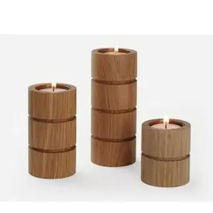 Bougeoir en bois élégant pour la décoration de la maison et du mariage Bougeoirs de nouveau style pour la décoration de Noël Bougeoir de décoration de Noël - Product Image 3
