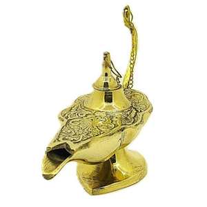 Lámpara de Aladino decorativa de latón de alta calidad con acabado pulido de grabado para decoración del hogar Metal Aladdin Chirag - Product Image 6