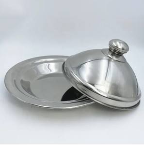 Luxury Style Silver Hotpot <b>with</b> Wood Stand to Keep Food Warm Wedding Organizer Utensils Dinner Serving <b>Dish</b> Steel <b>with</b> <b>Lid</b> - Product Image 5