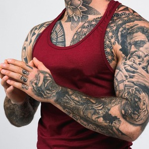 Stringers d'entraînement de gymnastique sans manches pour hommes Offre Spéciale coton sport musculation hommes Stringer de gymnastique au prix de gros - Product Image 2