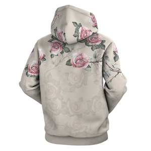 Sweat à capuche fleur 100% coton unisexe Logo personnalisé Design surdimensionné respirant avec col à capuche pour hommes pour la saison d'automne - Product Image 4