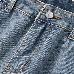 Jeans en denim pour hommes en gros Approvisionnement direct en usine Jeans taille moyenne coupe ajustée élégants durables lavables pour Streetwear quotidien - Product Image 5