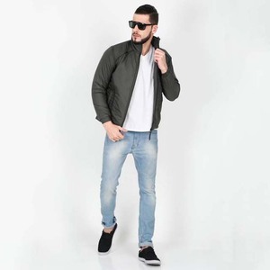 Ropa de invierno de calidad estándar de los hombres de moda impermeable Casual Color sólido chaqueta de bombardero logotipo personalizado chaqueta de los hombres al por mayor - Product Image 4