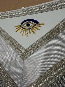 Regalia maçonnique, tablier de maître maçon, artisanat, rang provincial, regalia, tenue d'officiers, tabliers brodés, mode, entièrement authentique - Product Image 5