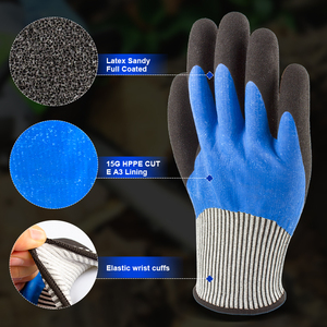 Guantes industriales personalizados EN388 Rigger, guantes de látex resistentes a cortes de arena para trabajo de seguridad para trabajadores - Product Image 2