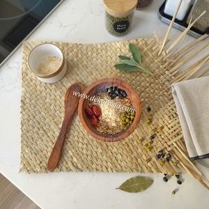 Mini ensemble de vaisselle en bois de teck Vintage 3-4 pouces Dia bol en bois assiette écologique personnalisé bols en bois de service pour la cuisine - Product Image 5