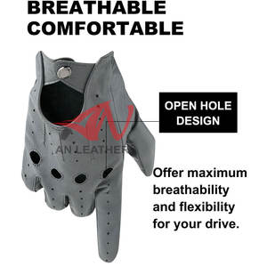 Guantes de cuero de estilo profesional para conductores, diseñados para conducción de larga distancia y movimiento fácil de las manos - Product Image 3