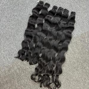 Onda natural de la mejor calidad en cabello de trama, cabello humano 100%, cabello crudo Camboyano de un donante - Product Image 4