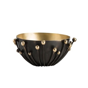 Bol décoratif pour fruits en laiton poli au design classique, qualité supérieure, forme ronde, bol à collations pour les fêtes - Product Image 2