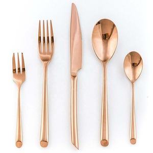 Juego de cubiertos de acero inoxidable con puntos de oro real para cena, juego de cubiertos de metal reutilizable para uso en bodas, juego de cubiertos de oro pulido - Product Image 2