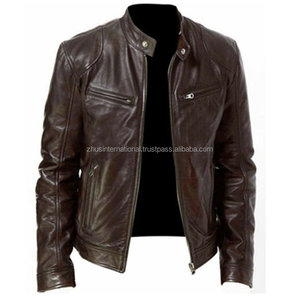 Chaqueta de piel de vaca personalizada de alta calidad para hombre Chaqueta de moto de alta calidad Trabajador profesional al por mayor más popular - Product Image 3