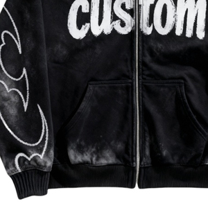 Sudadera con Capucha Extra Grande con Cierre y Logotipo Personalizado, Sin Pedido Mínimo, 100% Algodón, Felpa Gruesa de 400 GSM, Estilo Urbano - Product Image 5