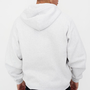 Sweat à capuche zippé surdimensionné Logo personnalisé Unisexe Sweats à capuche épais et lourds en coton de haute qualité pour hommes - Product Image 3