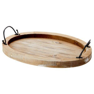 Plateau de service en bois fait main, plateau décoratif unique en forme de fleur, plateau rond en bois naturel, décoration d'intérieur, sans danger pour les aliments, pour la cuisine - Product Image 3