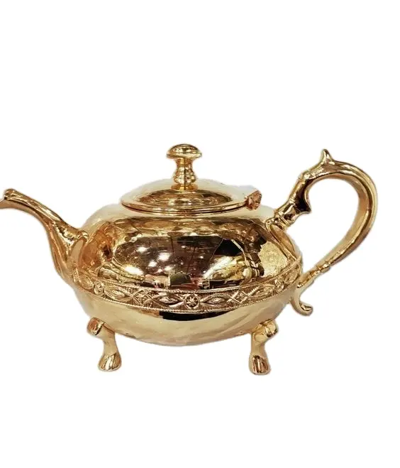 Royal Arabic Gold Luxury Decals copper kettle Coffee Amp Tea Cup Sets Porcelain Golden Handle British Fine Christmas