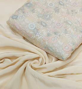 High on Demand Wedding and <b>Party</b> Occasion Organza Embroidery 4 Sequence Work Fabric for Worldwide Exporter - Product Image 2