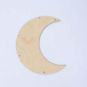 Ooden-Luna de madera montada en la pared, decoración para el hogar, 2023 - Product Image 2