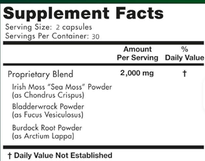 Капсулы с морскими водорослями, маслом черного тмина, ашвагандой, куркумой, ламинарией, лопухом и уксусом яблочным (с черным перцем) - Product Image 3