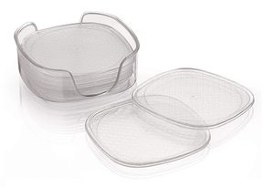 Ensemble de sous-verres en plastique durable du fournisseur indien pour un usage quotidien, parfait pour protéger les tables des boissons chaudes et froides d'Inde - Product Image 4