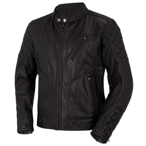 Veste de moto en cuir de vachette véritable noire personnalisée nouveau design mince respirant avant ventilation décontracté hiver vélo - Product Image 1