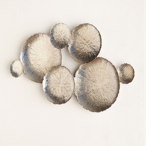 Art mural moderne en métal Design abstrait Durable et résistant à la rouille pour la décoration du salon, de la chambre et du bureau Diwali - Product Image 1